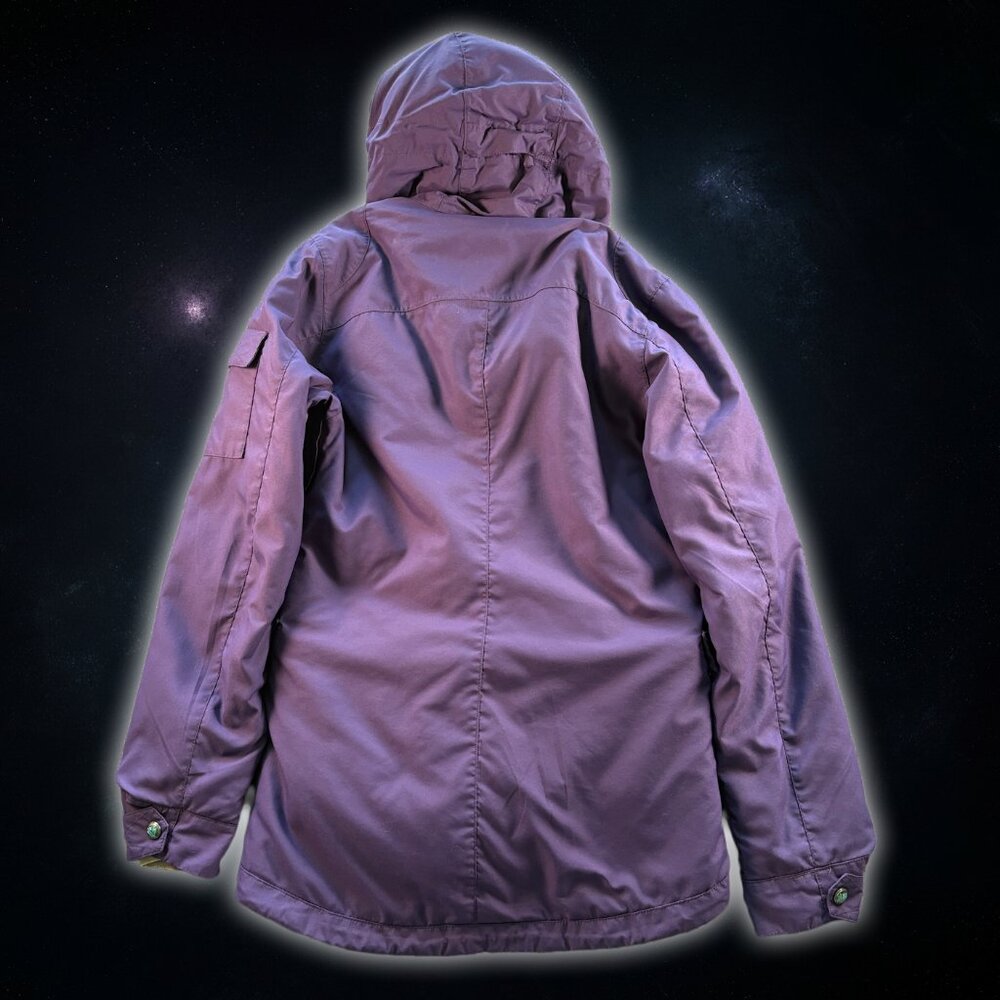 Burton The White Collection Women's Ski Parka Jacket Purple Full Zip Size Medium - Picture 2 of 11